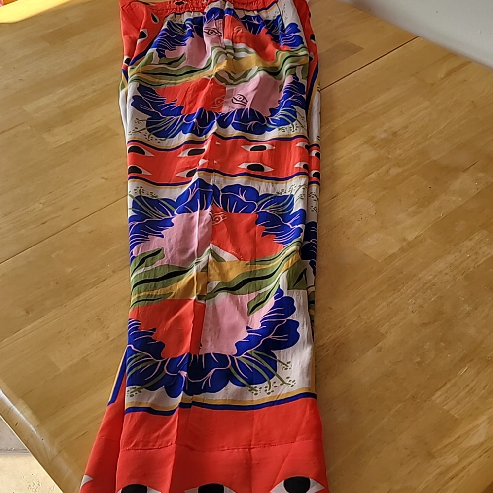 Farm Rio Surreal Scarf Pajama Trousers Pull-on Pants - Picture 9 of 15